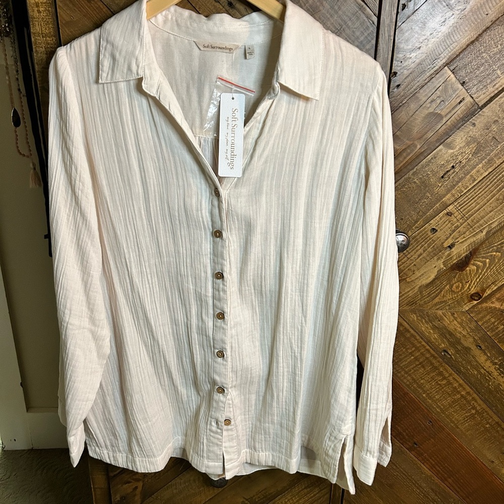 Soft Surroundings Paradise Pool Tunic Marshmallow Size Large